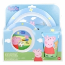 Zestaw obiadowy do mikrofalówki Świnka Peppa (3 częściow) - Stor