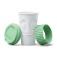 Kubek porcelanowy TO GO 400ml Tasty Pyszna Buźka MIĘTOWY ZIELONY