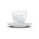 Filiżanka do kawy TALENT - Kubek porcelanowy ze spodkiem William Shakespeare biały 260 ml - TASSEN - 58Products - T0801201